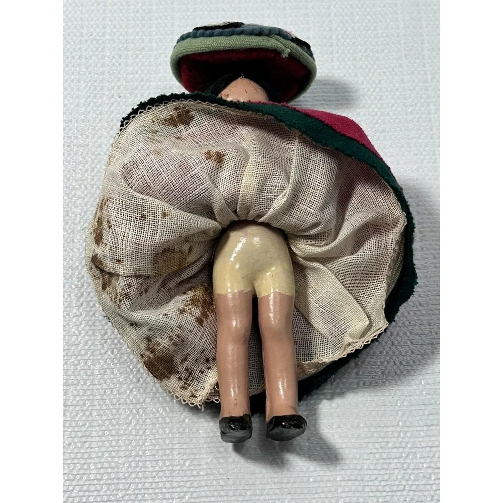 Collectible‎ Porcelain Doll Mexico Folk Art 1930s ORIGINAL 7
